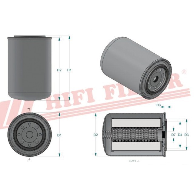 Filtre Hydraulique SH 56560 Hifi Filter référence fournisseur HIFSH56560